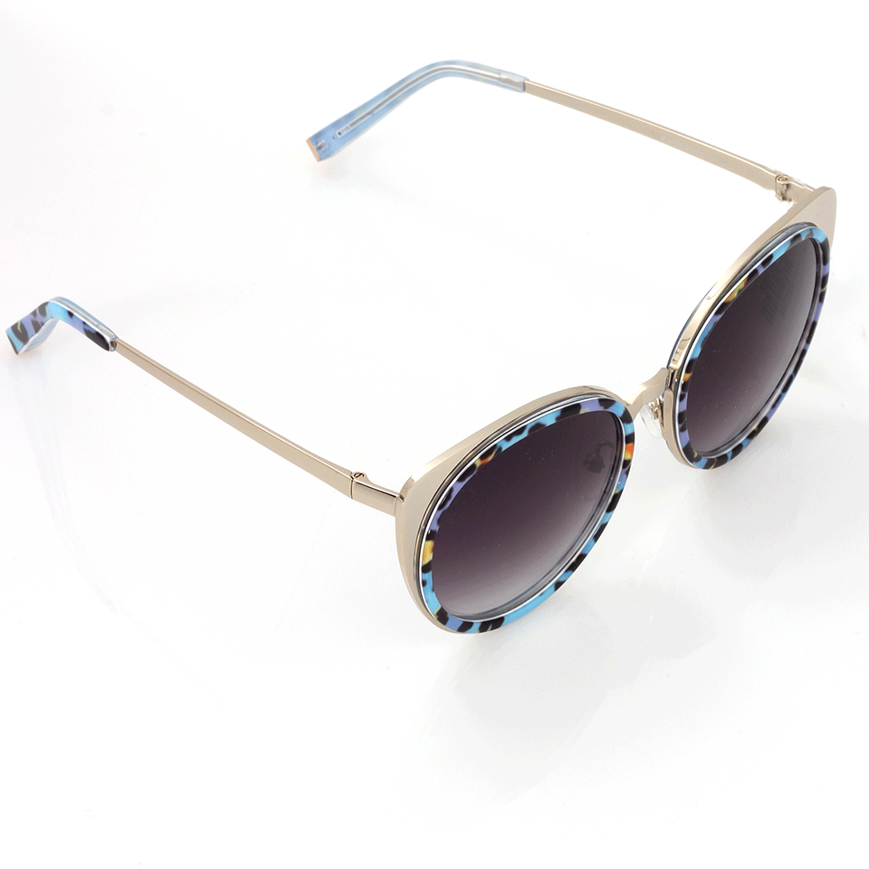 MATTHEW WILLIAMSON-Leopard Cat Eye Sunglasses-BLUE
