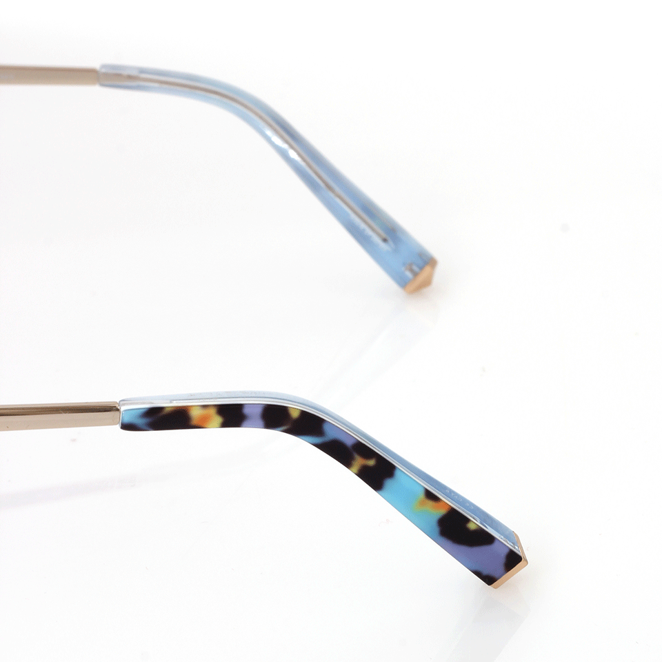 MATTHEW WILLIAMSON-Leopard Cat Eye Sunglasses-BLUE