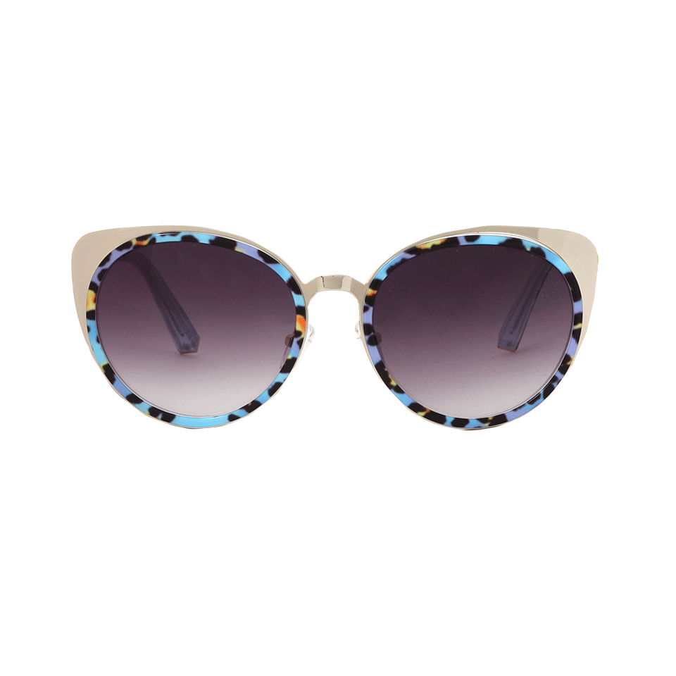 MATTHEW WILLIAMSON-Leopard Cat Eye Sunglasses-BLUE