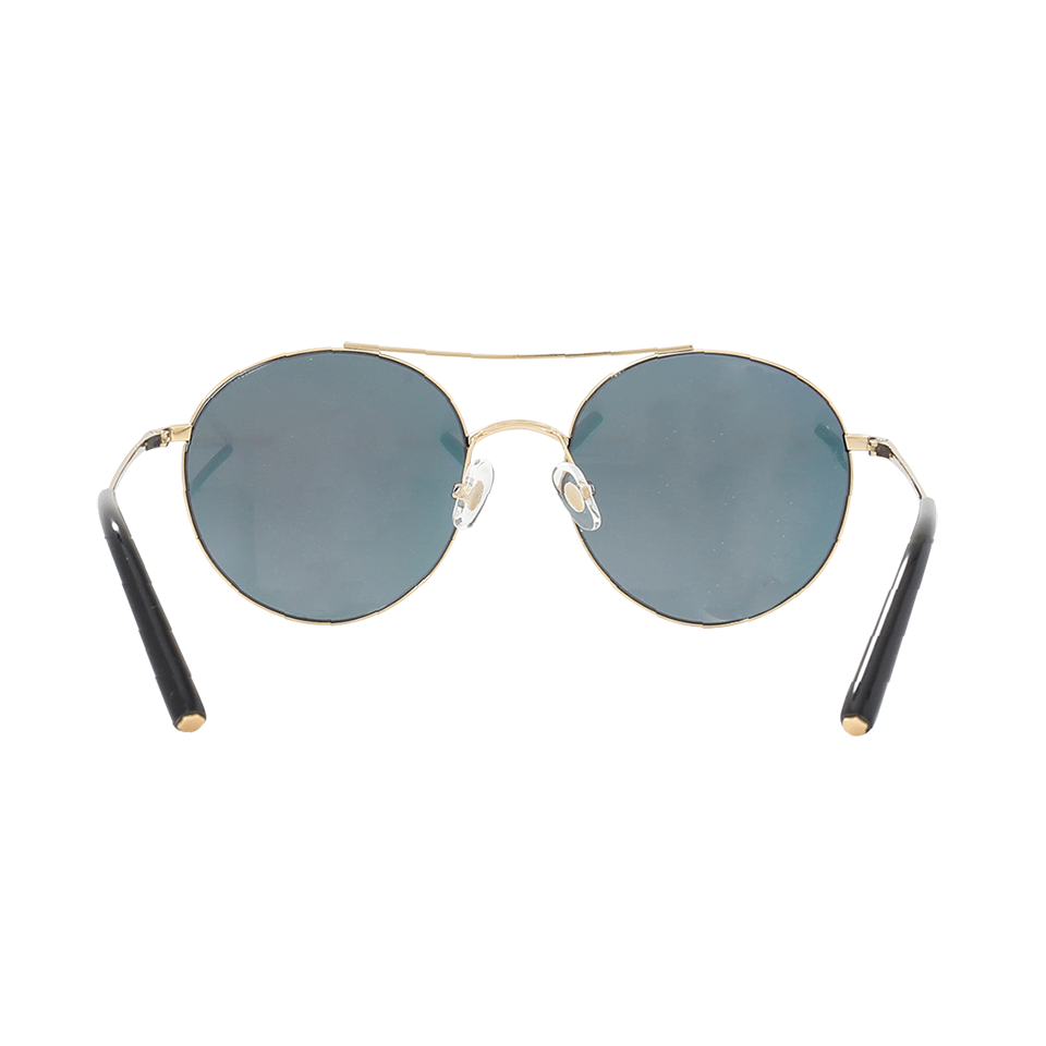 MATTHEW WILLIAMSON-Rounded Mirror Sunglasses-GLD/ORNG
