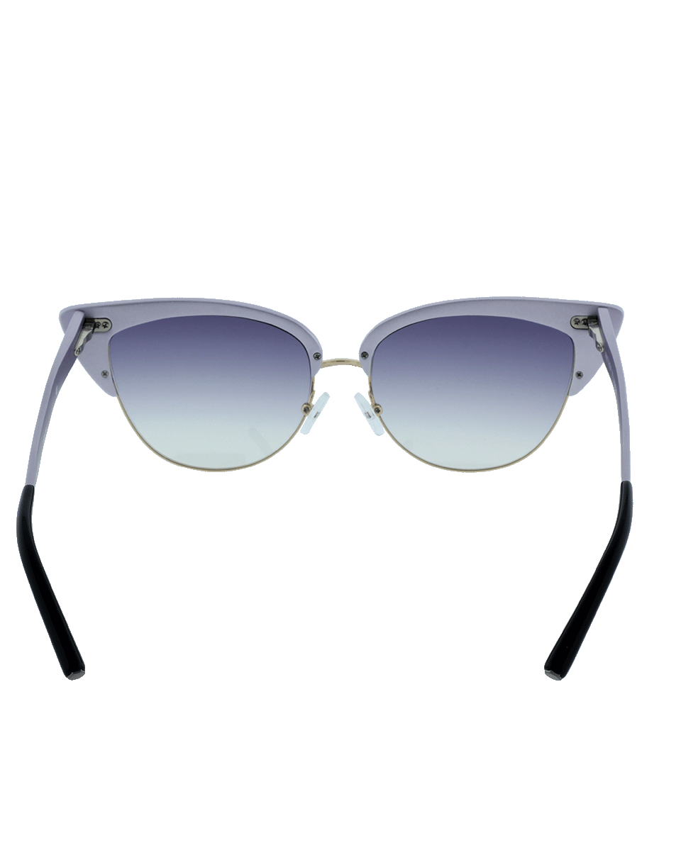 MATTHEW WILLIAMSON-Cat Eye Gold Trim Sunglasses-LILAC