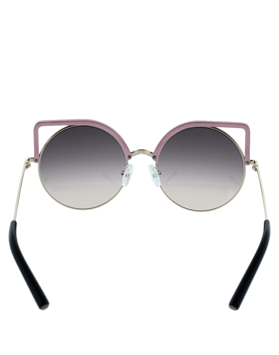 MATTHEW WILLIAMSON-Square Frame Round Sunglasses-PINK