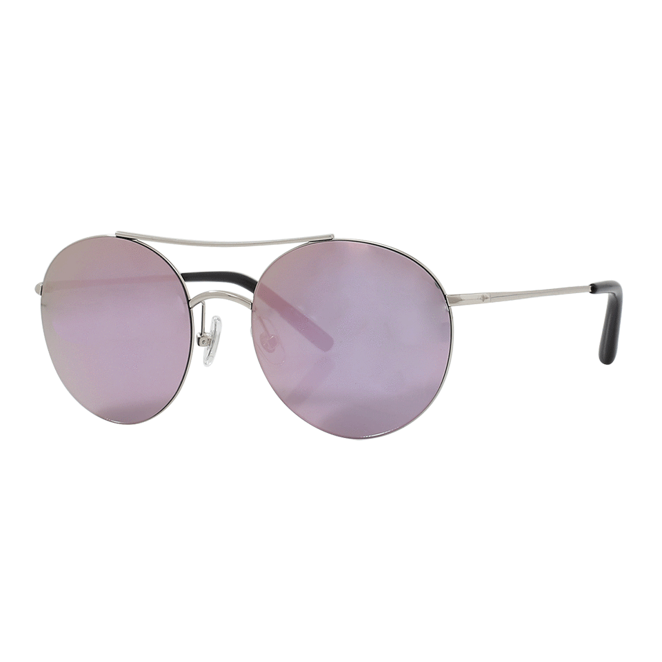 MATTHEW WILLIAMSON-Rounded Mirror Sunglasses-SLVR/PNK