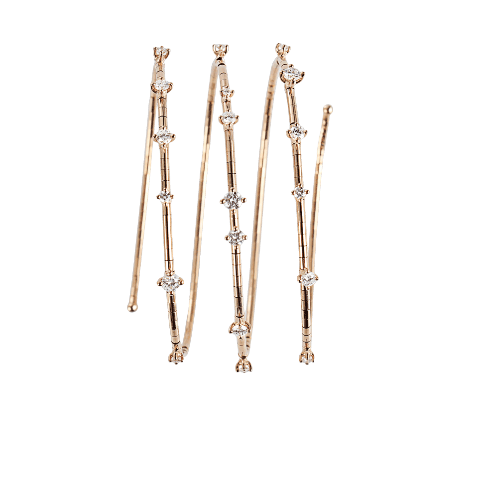 MATTIA CIELO-Rugiada Three-Circle Wrap Bracelet-ROSE GLD