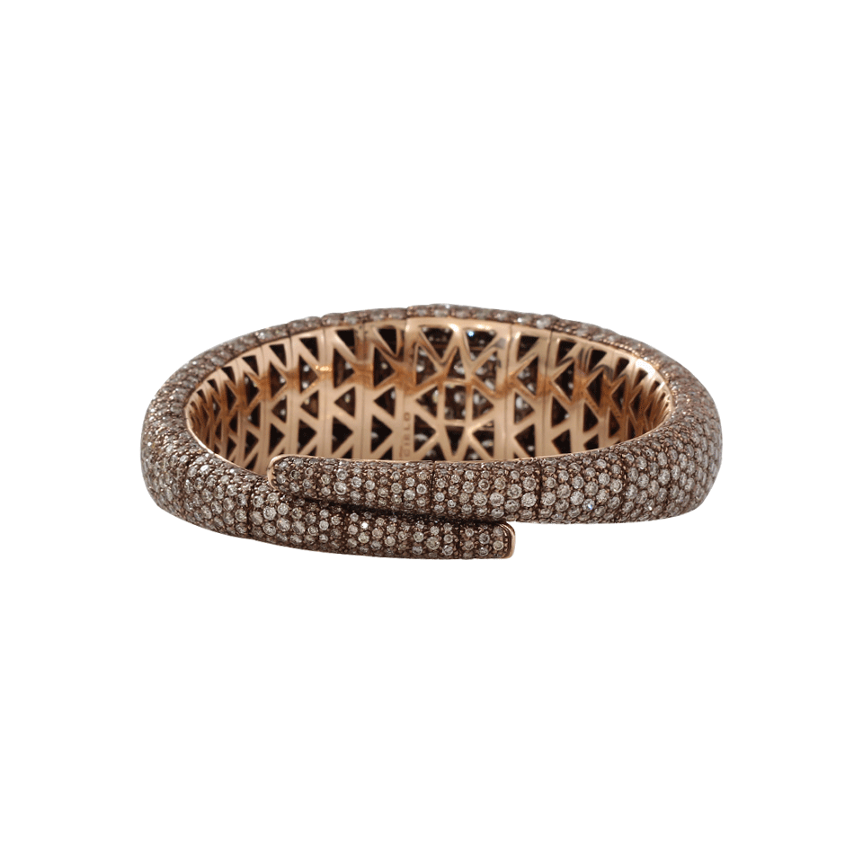 MATTIA CIELO-Iguana Cognac Diamond Pave Bracelet-ROSE GOLD
