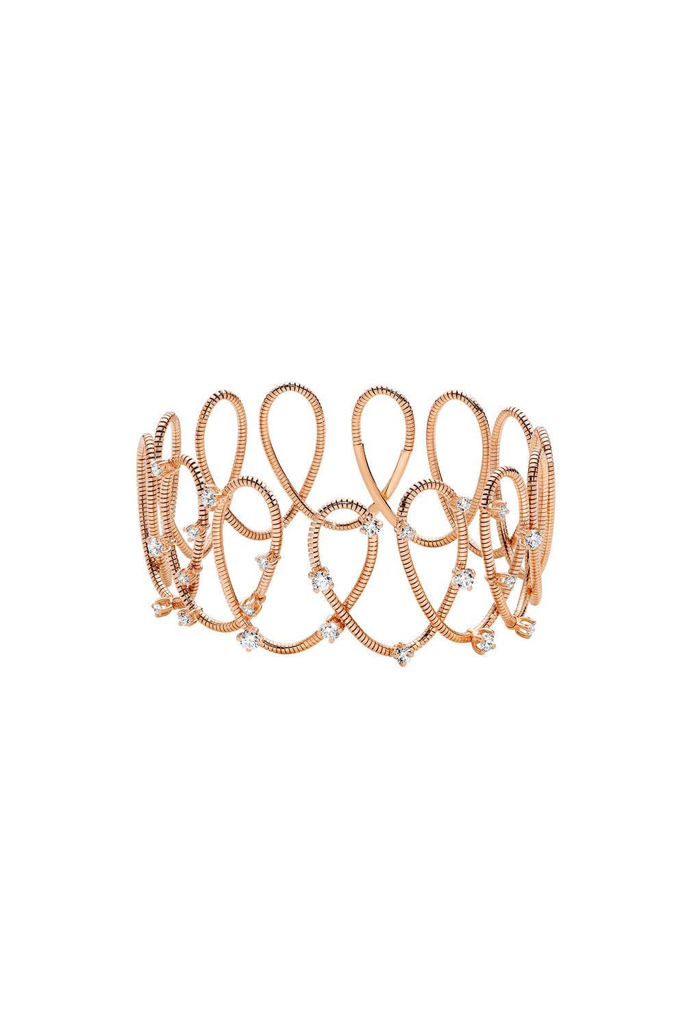 Rugiada Diamanti Bracelet-ROSE GOLD-M-JEWELRYFINE JEWELBRACELET O-MATTIA CIELO