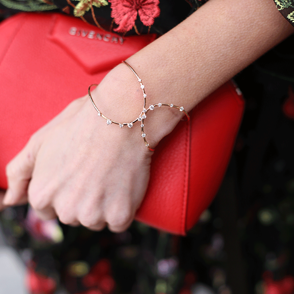 MATTIA CIELO-Rugiada Diamond Cuff Bracelet-ROSE GOLD