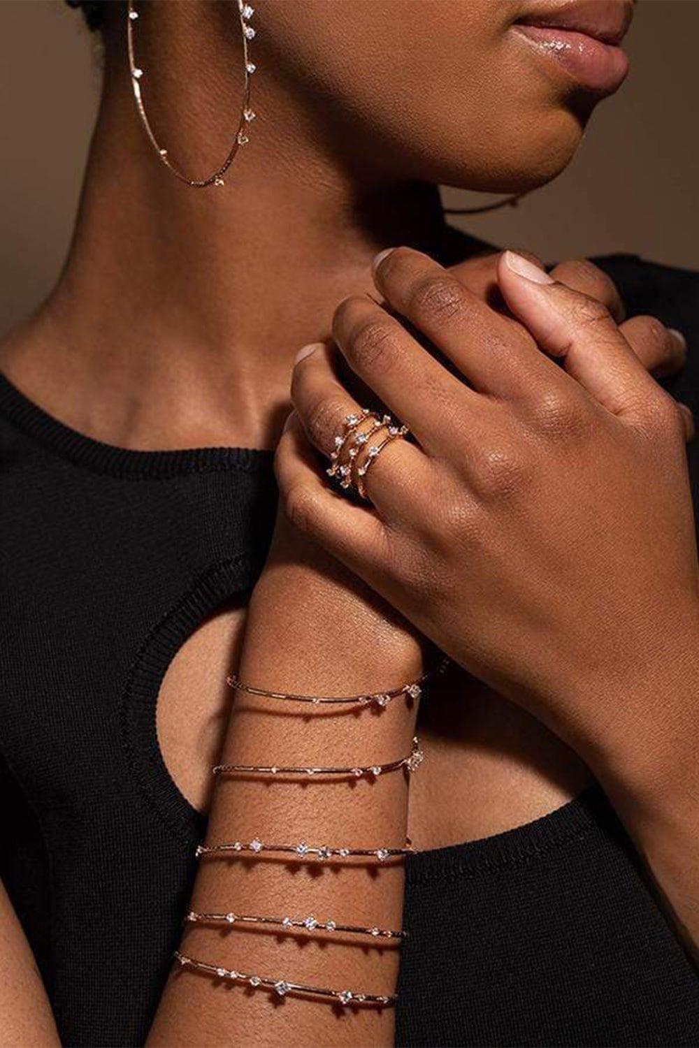 MATTIA CIELO-Rugiada Diamond Five Wrap Bracelet-ROSE GOLD