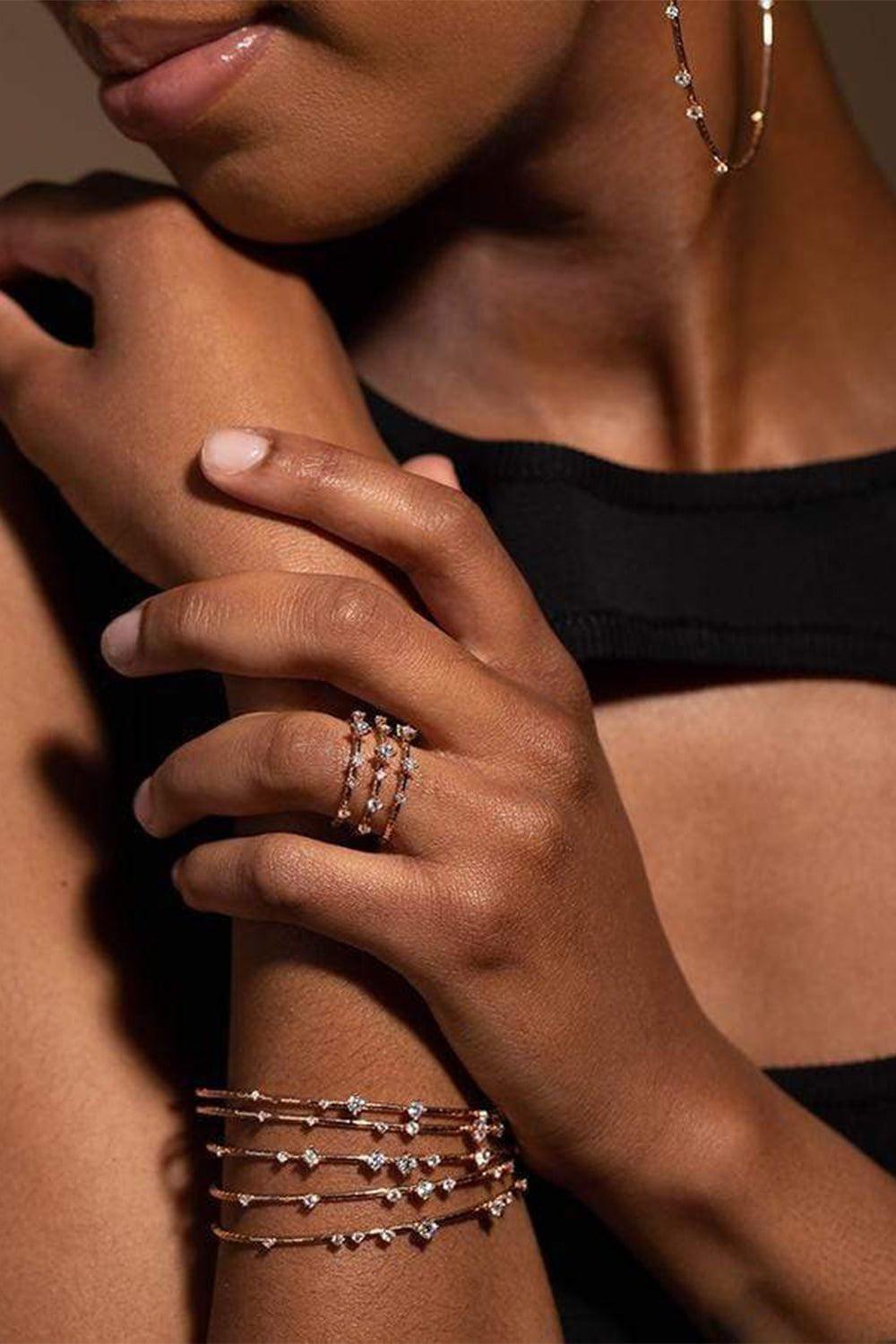 MATTIA CIELO-Rugiada Diamond Five Wrap Bracelet-ROSE GOLD