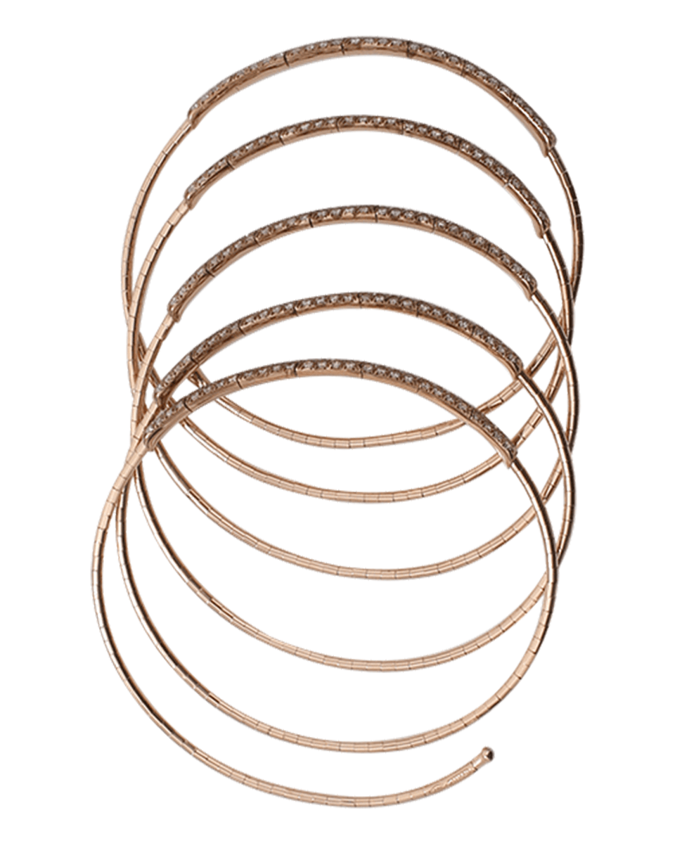 MATTIA CIELO-Rugiada Five-Circle Wrap Bracelet-ROSE GOLD