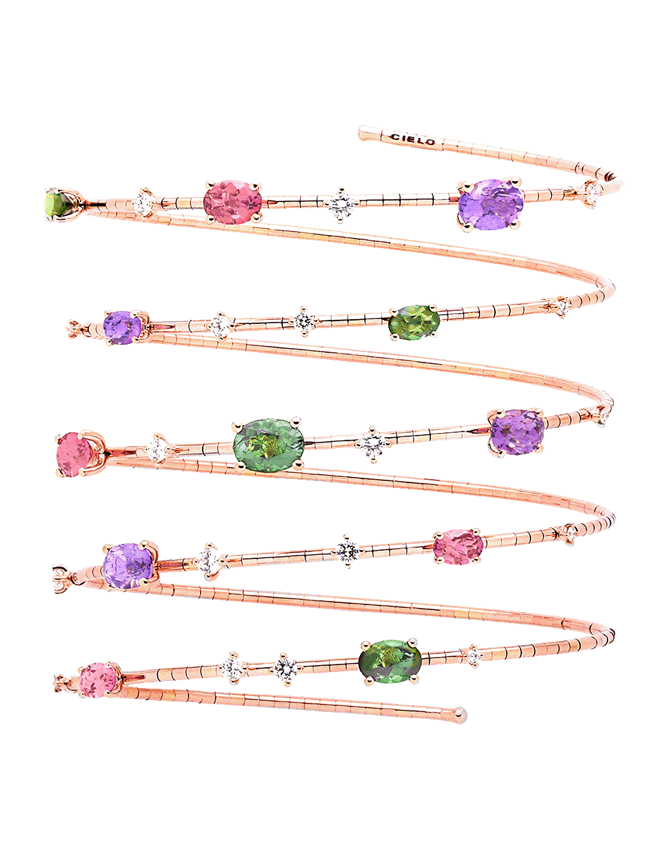 MATTIA CIELO-Rugiada Five Wrap Multi Gem Bracelet-ROSE GOLD