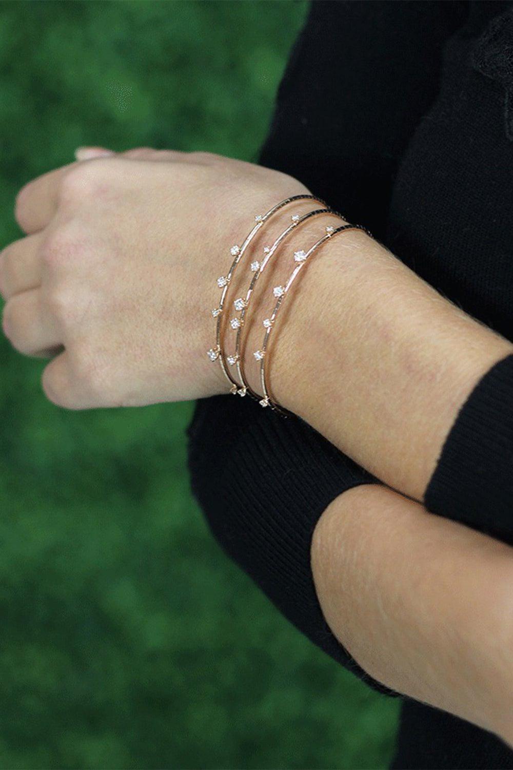 MATTIA CIELO-Rugiada Three-Circle Wrap Bracelet-ROSE GOLD