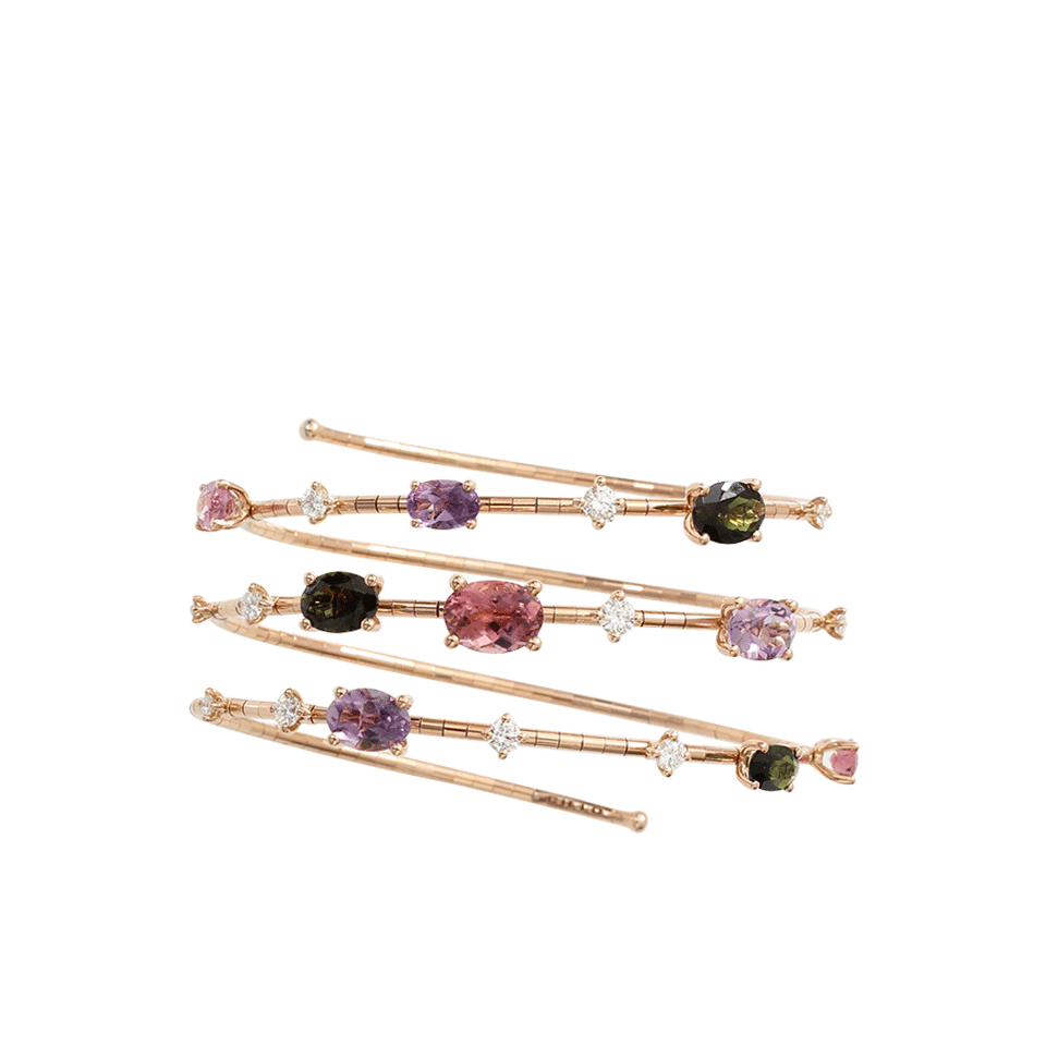 MATTIA CIELO-Rugiada Three-Circle Wrap Bracelet-ROSE GOLD