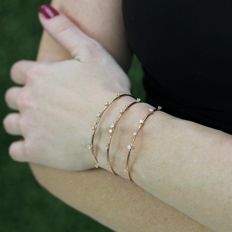 MATTIA CIELO-Rugiada Three-Circle Wrap Diamond Bracelet-ROSE GOLD