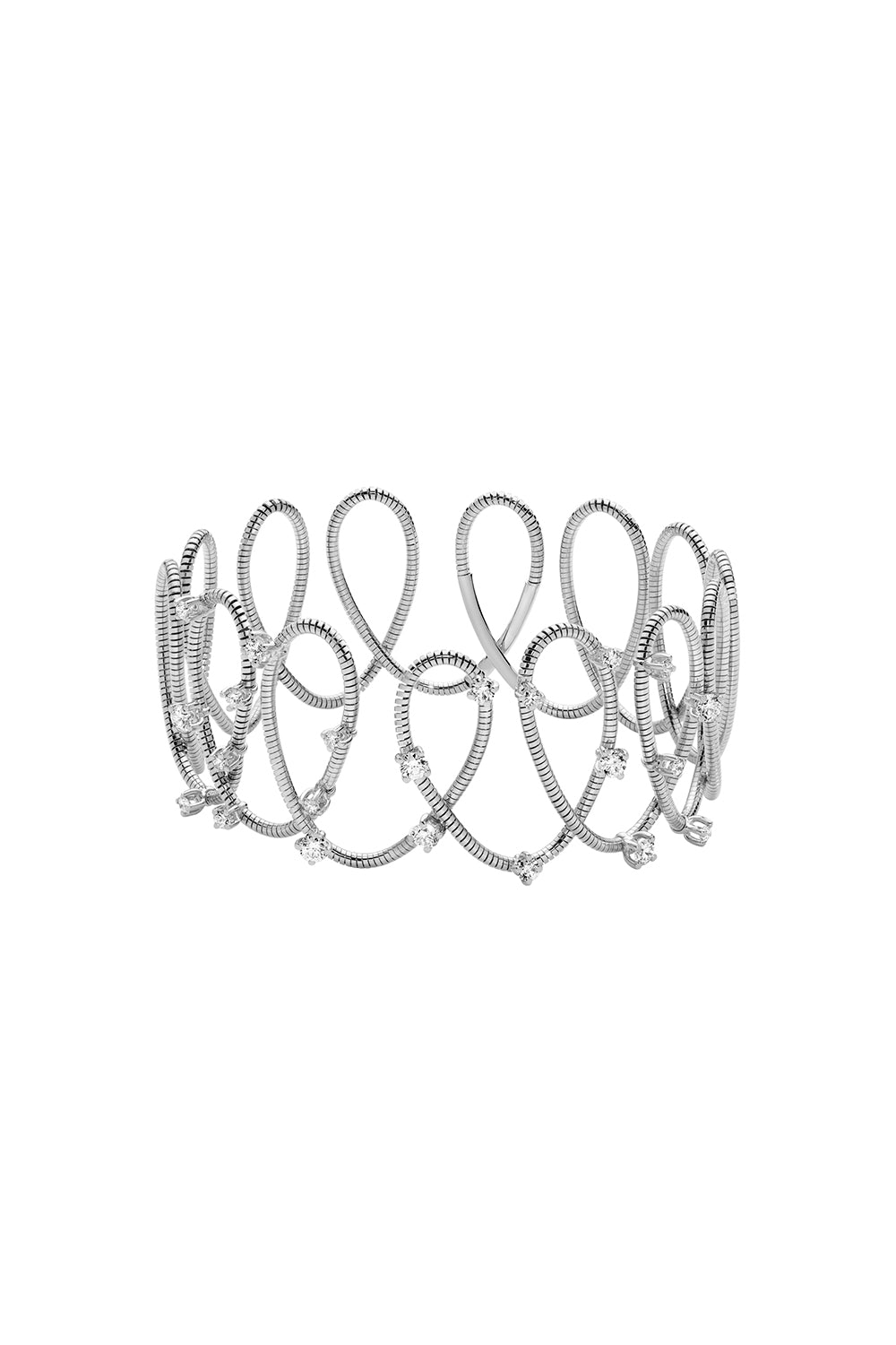 Rugiada Diamanti Bracelet-WHITE GOLD-M-JEWELRYFINE JEWELBRACELET O-MATTIA CIELO