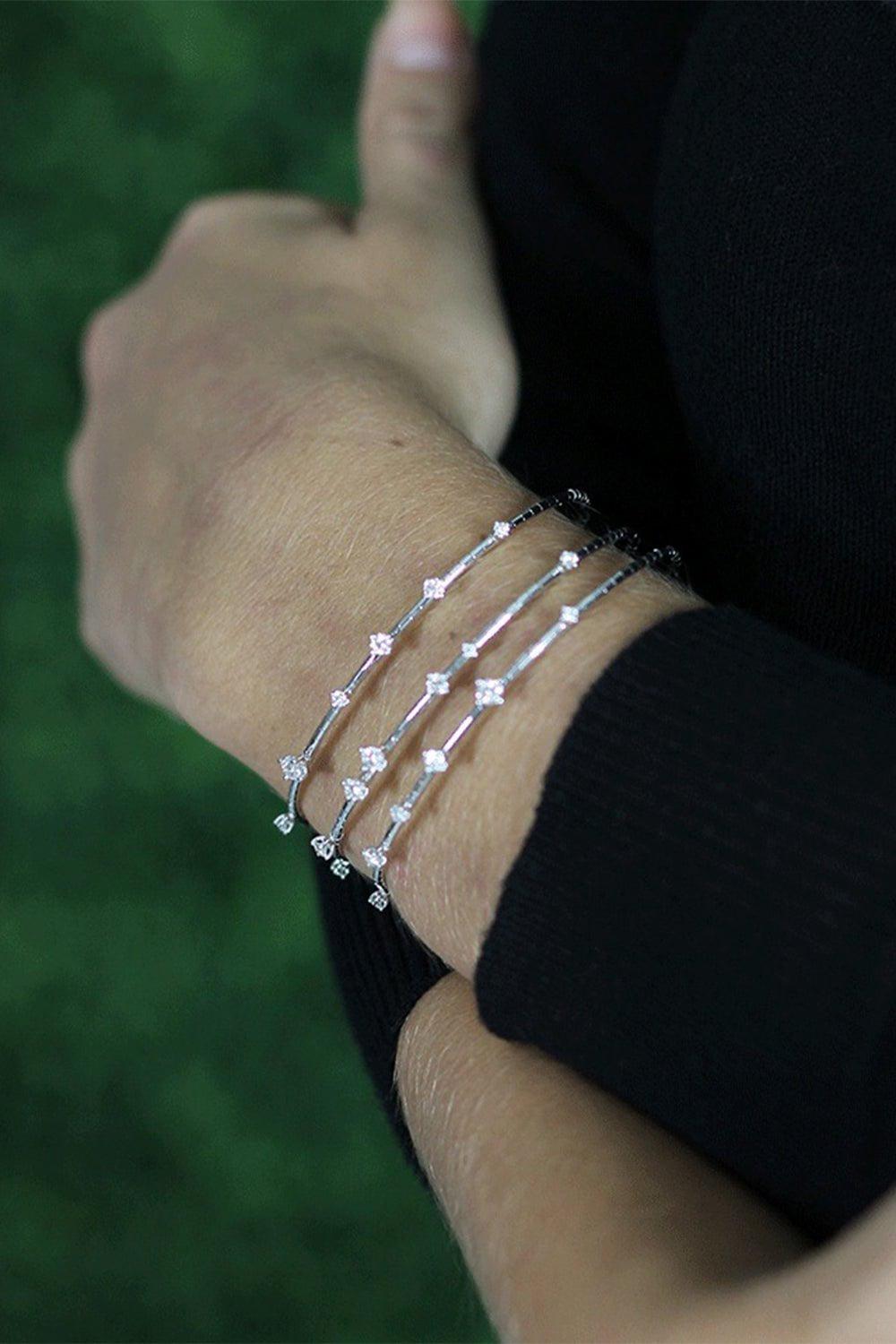 MATTIA CIELO-Rugiada Three-Circle Wrap Diamond Bracelet-