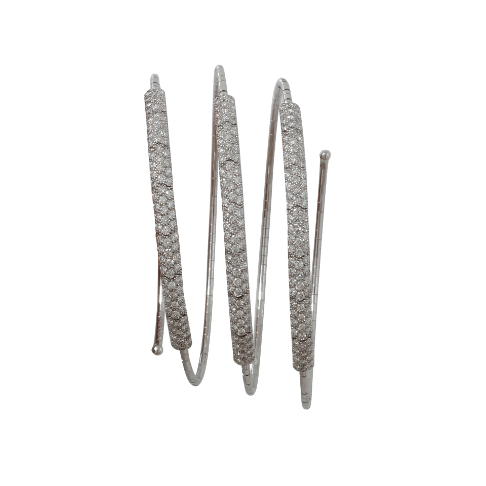 MATTIA CIELO-Rugiada Three Wrap Pave Bracelet-WHITE GOLD