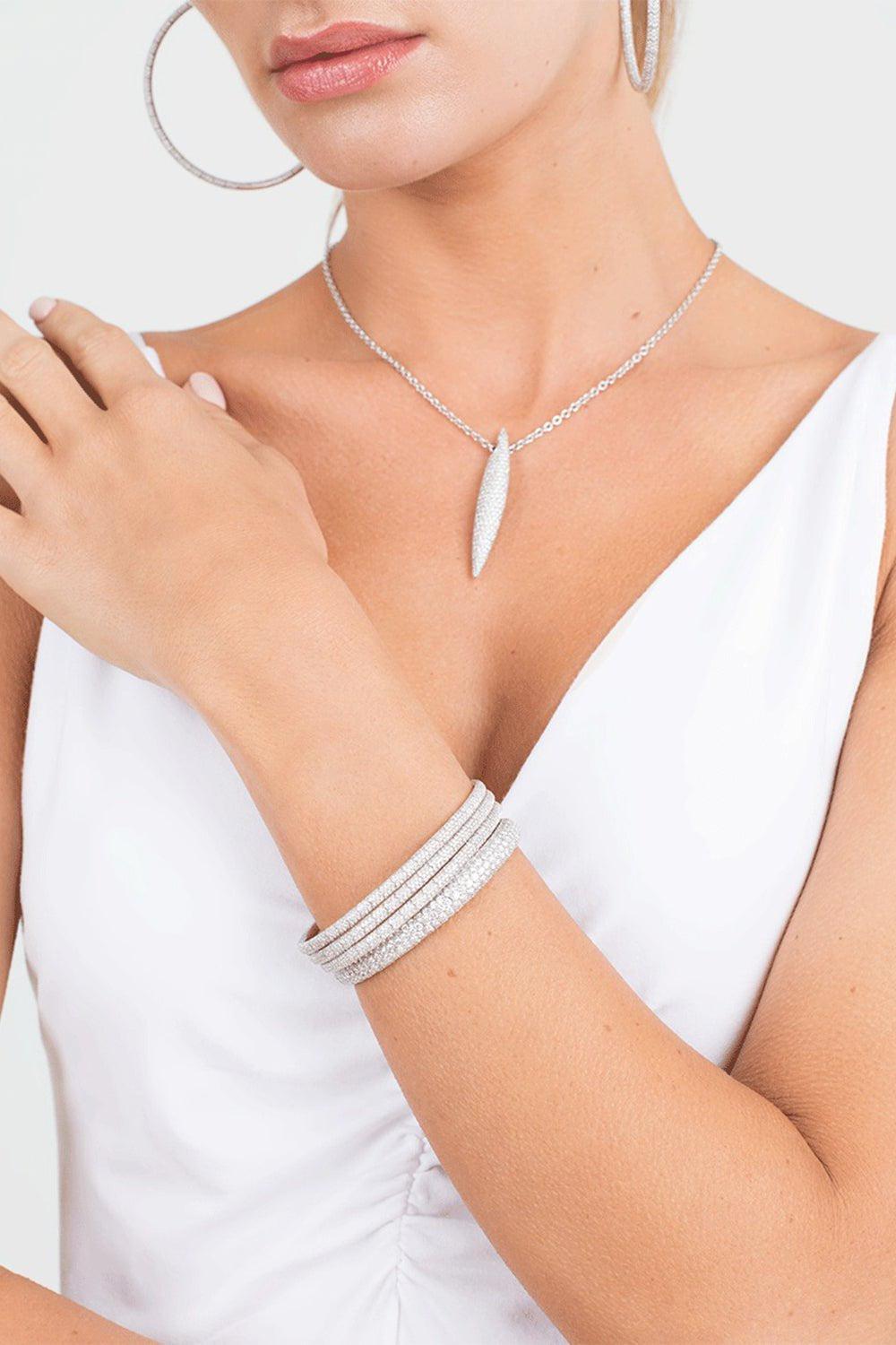 MATTIA CIELO-Universo Diamond Pave Bracelet-WHITE GOLD