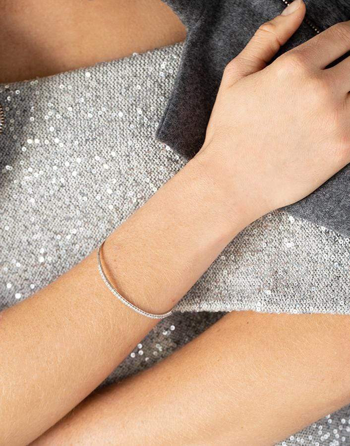 MATTIA CIELO-Rugiada Diamond Tennis Set Bracelet-WHITE GOLD