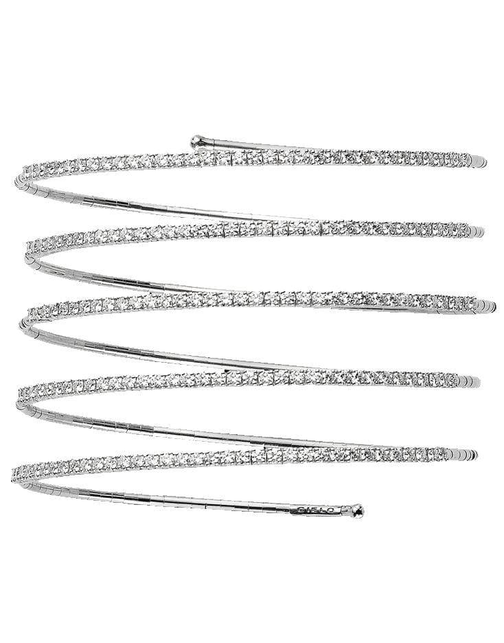 MATTIA CIELO-Rugiada Five-Circle Wrap Tennis Bracelet-WHITE GOLD