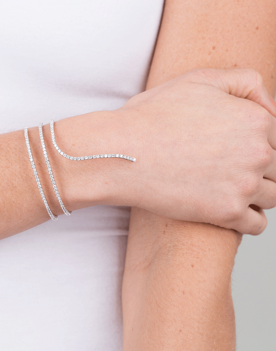 MATTIA CIELO-Rugiada Diamond Tennis Drop Bracelet-WHITE GOLD