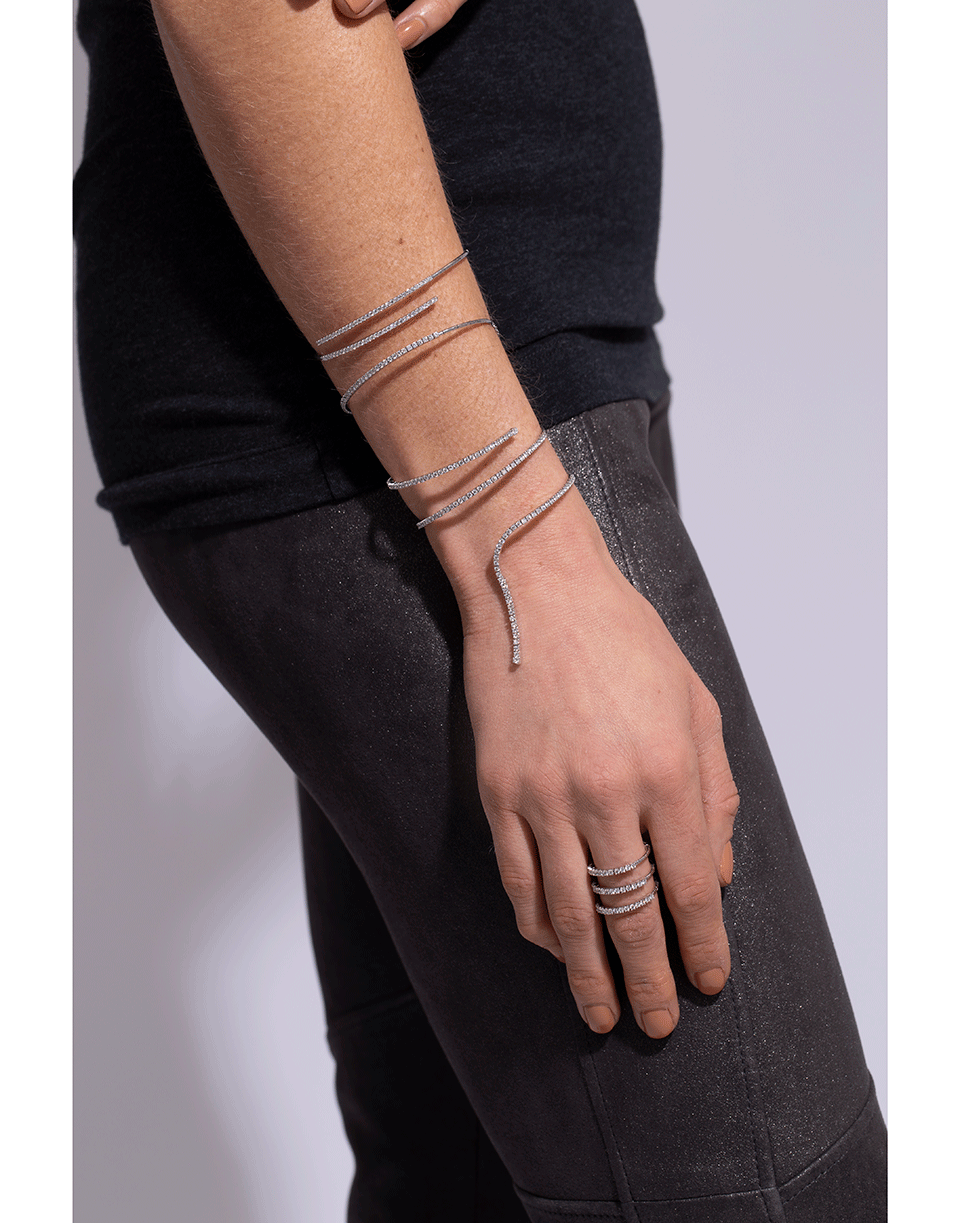 MATTIA CIELO-Rugiada Diamond Tennis Drop Bracelet-WHITE GOLD