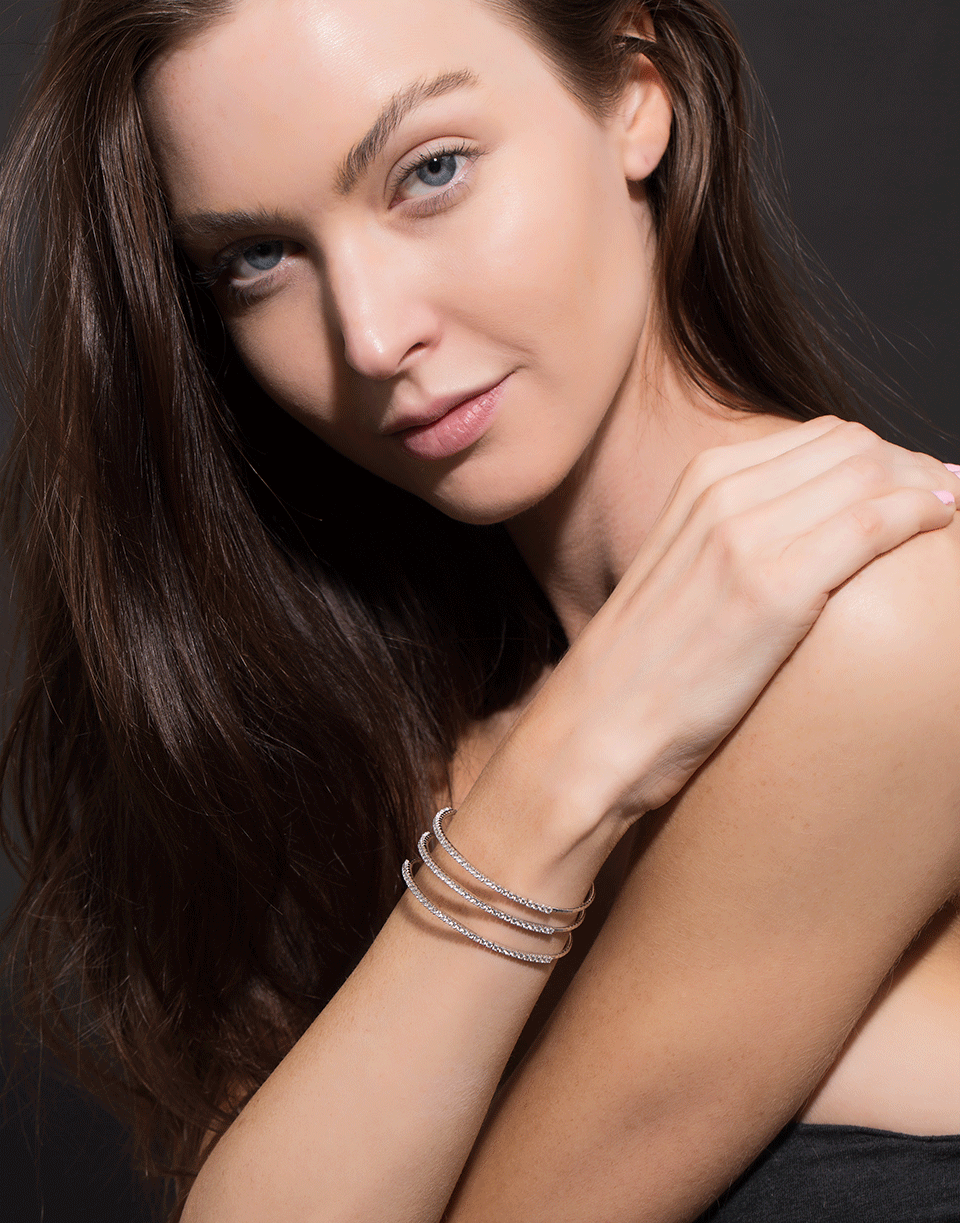 MATTIA CIELO-Rugiada Three-Circle Wrap Tennis Bracelet-WHITE GOLD
