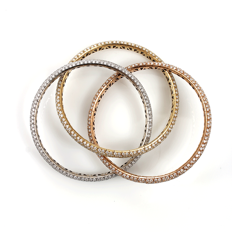MATTIA CIELO-Universo Trio Bracelets-YELLOW GOLD