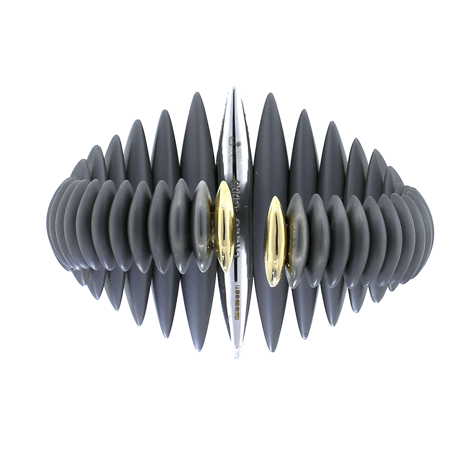 MATTIA CIELO-Ghiaccio Diamond And Titanium Cuff-TITANIUM