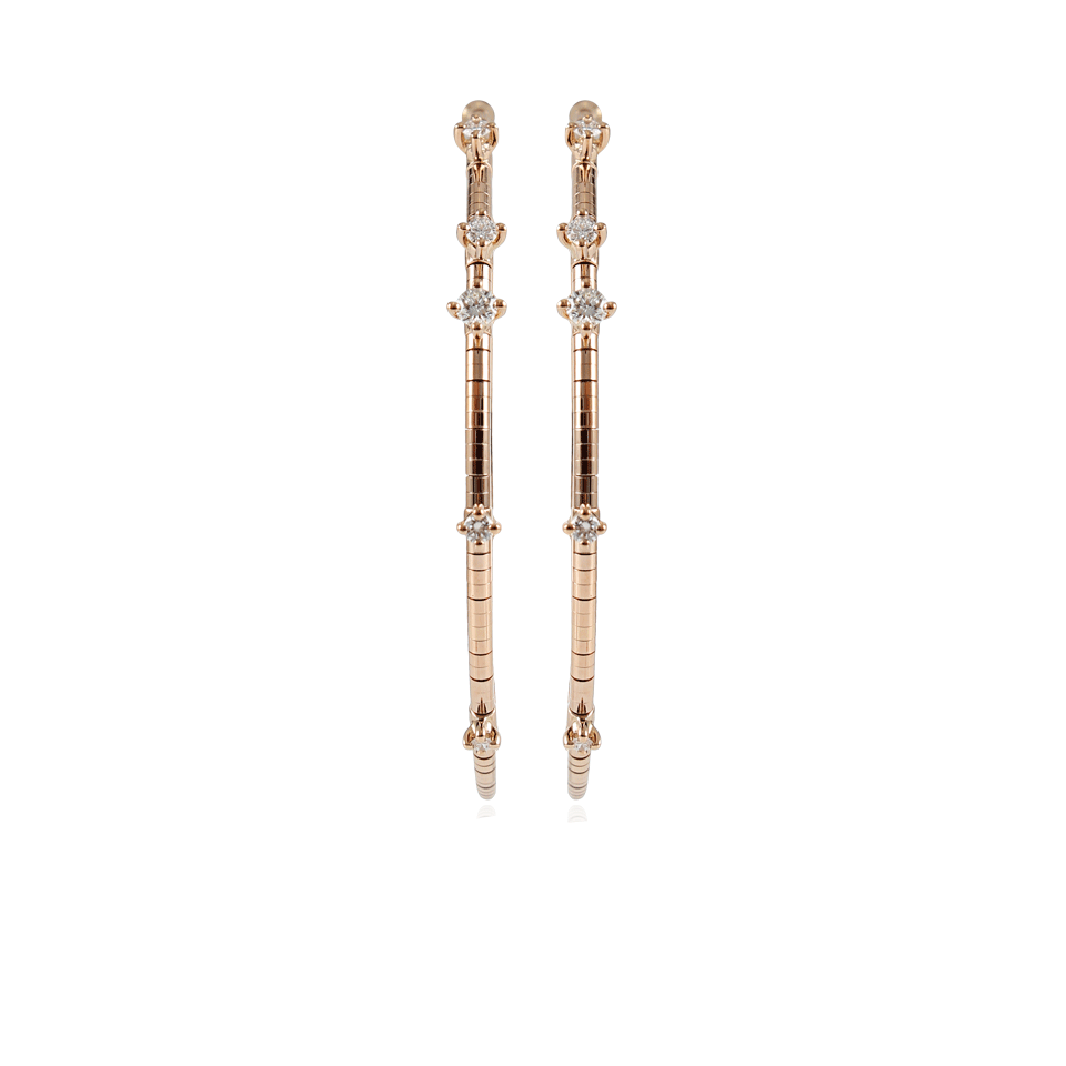 MATTIA CIELO-4CM Rugiada Hoop Earrings-ROSE GLD