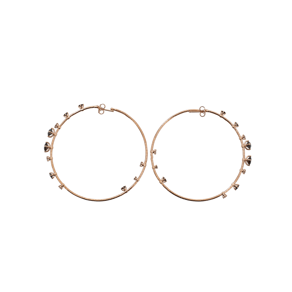 MATTIA CIELO-Rugiada Diamond Hoop Earrings-ROSE GOL