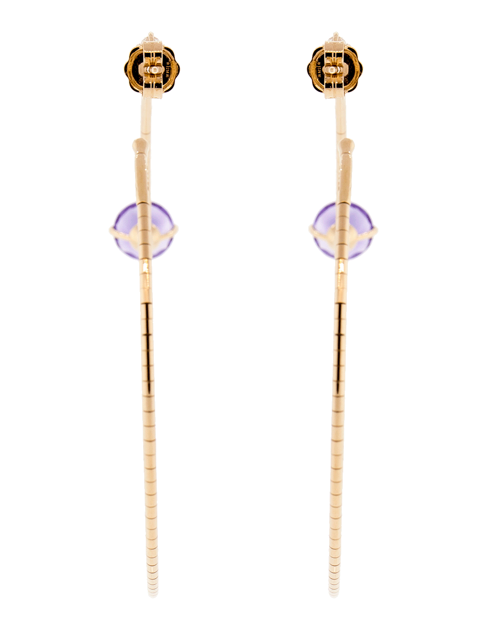 MATTIA CIELO-Amethyst Hoop Earrings-ROSE GOLD