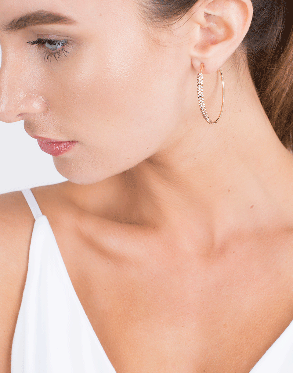 MATTIA CIELO-Rugiada Cognac Diamond Hoop Earrings-ROSE GOLD