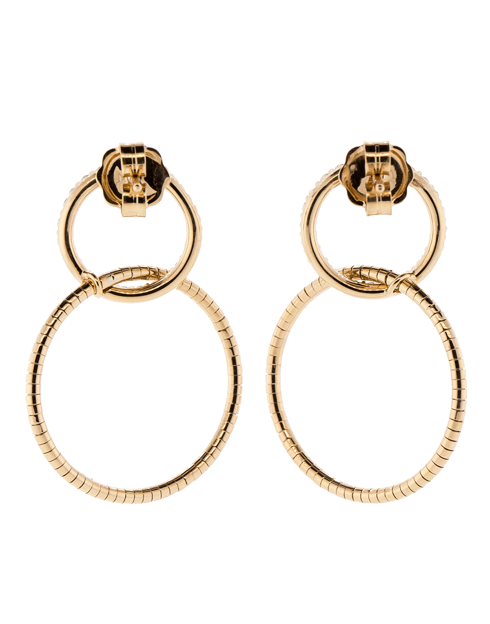 MATTIA CIELO-Rugiada Diamond Double Circle Earrings-ROSE GOLD
