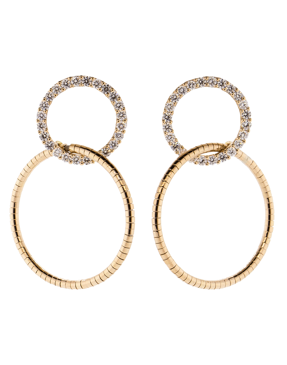 MATTIA CIELO-Rugiada Diamond Double Circle Earrings-ROSE GOLD