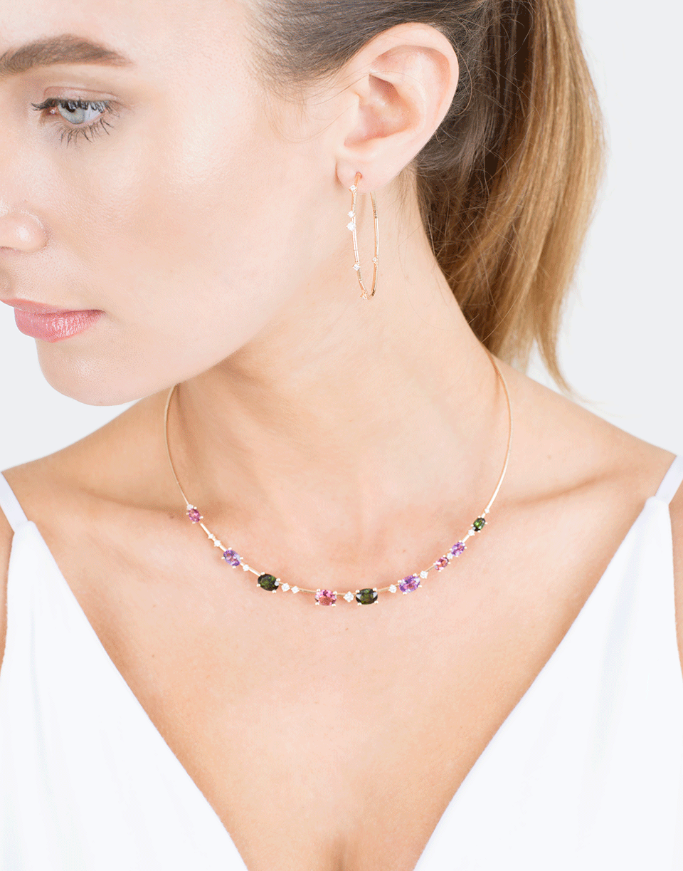 MATTIA CIELO-Rugiada Diamond Hoop Earrings-ROSE GOLD