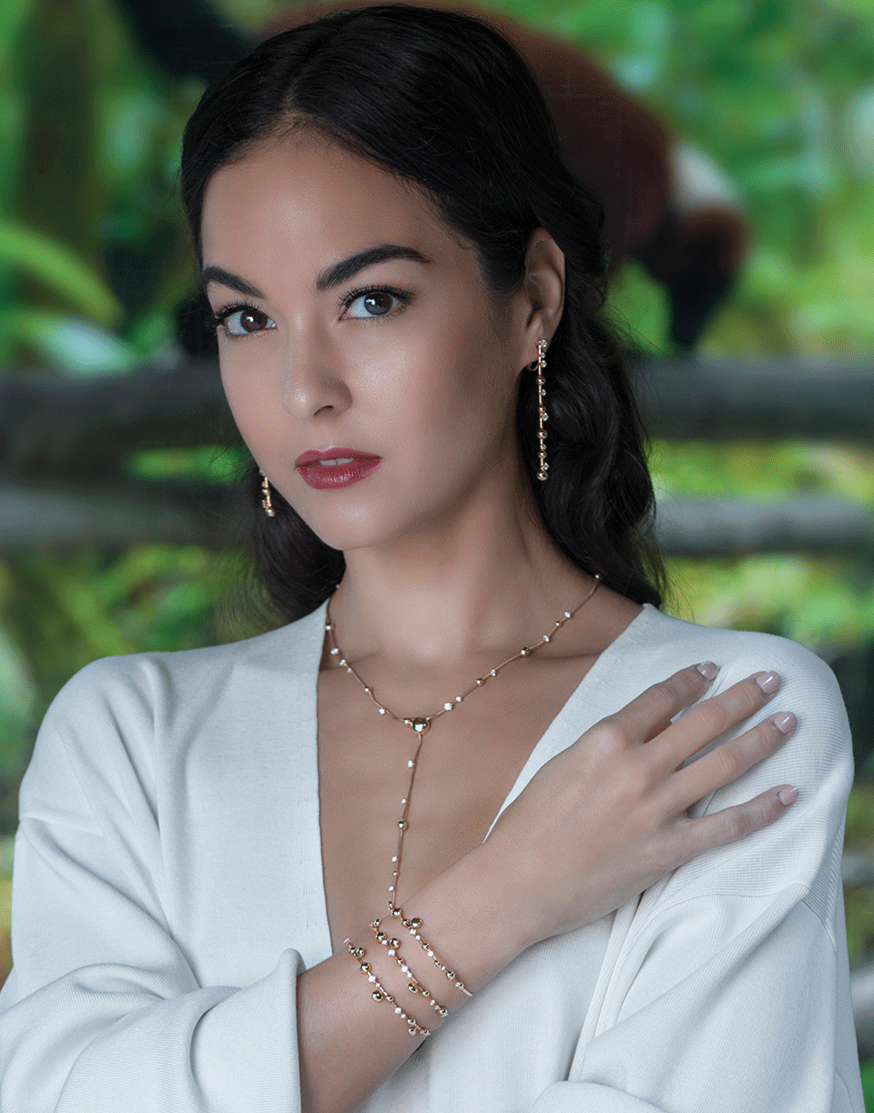 MATTIA CIELO-Rugiada Diamond Pave Earrings-ROSE GOLD