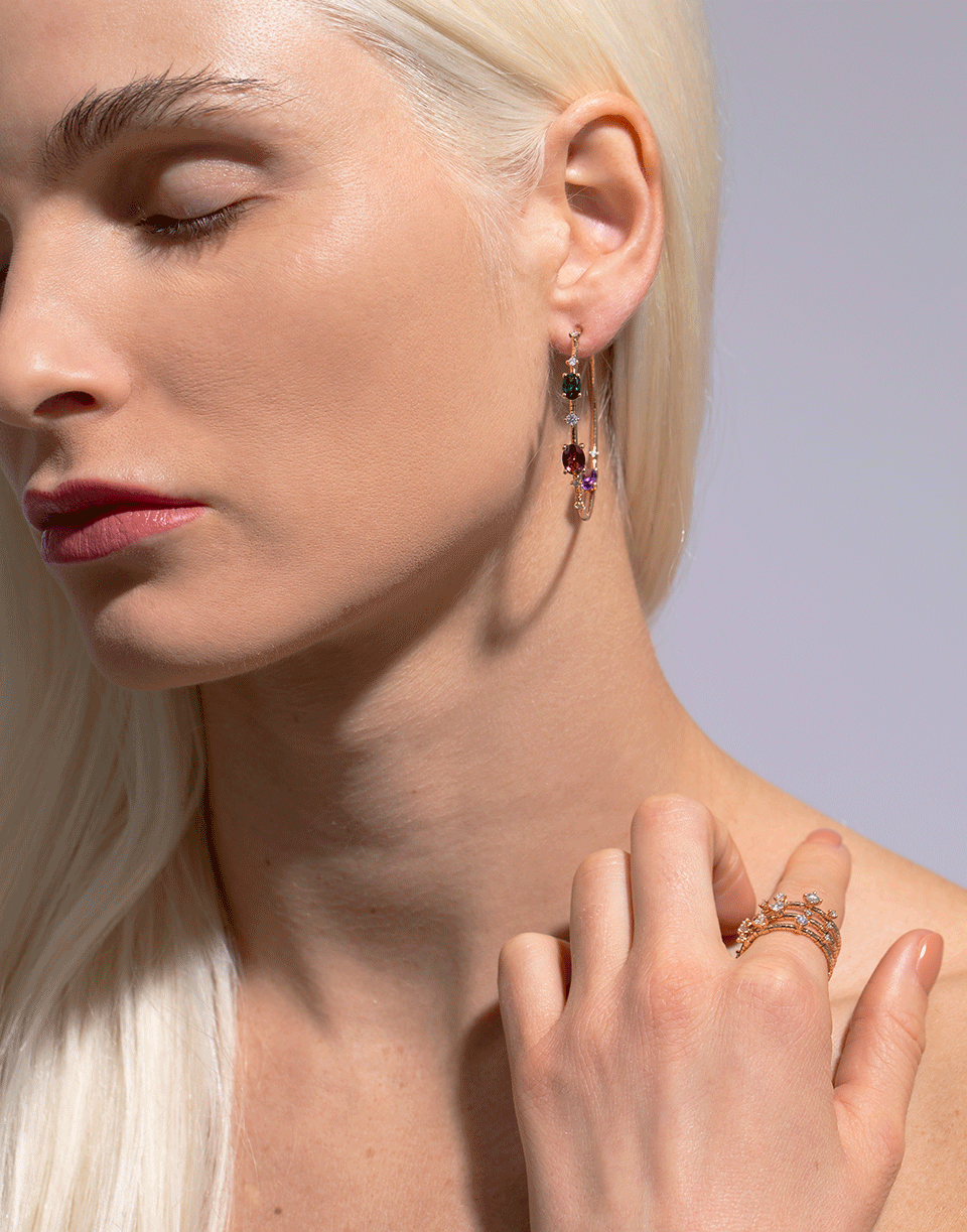 MATTIA CIELO-Rugiada Hoop Earrings-ROSE GOLD