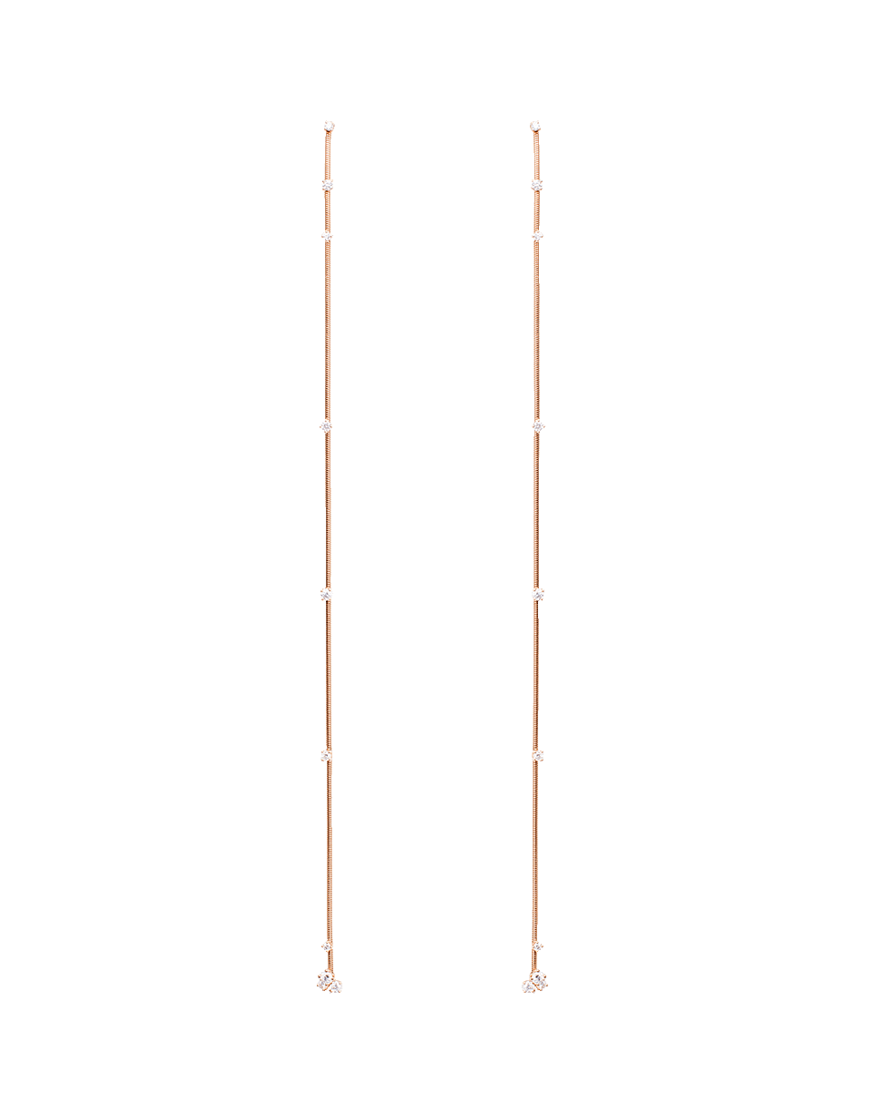 MATTIA CIELO-Rugiada Long Drop Earrings-ROSE GOLD