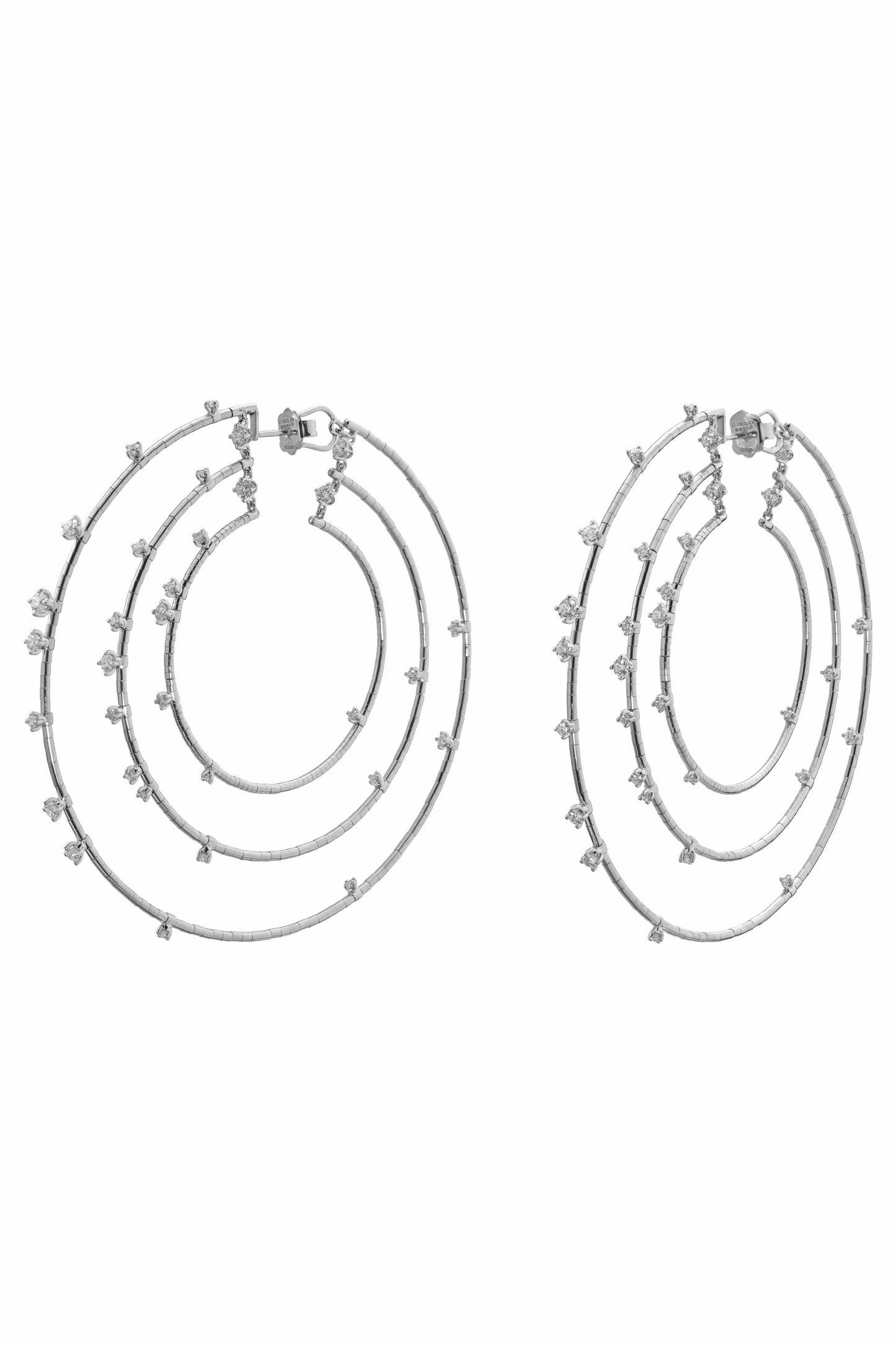 MATTIA CIELO-Diamond Echo Earrings-WHITE GOLD