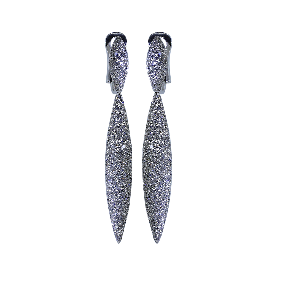 MATTIA CIELO-Ghiaccio Diamond Pave Earrings-WHITE GOLD