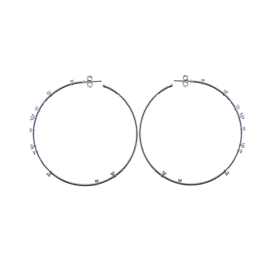 MATTIA CIELO-Rugiada Diamond Hoop Earrings-WHITE GOLD