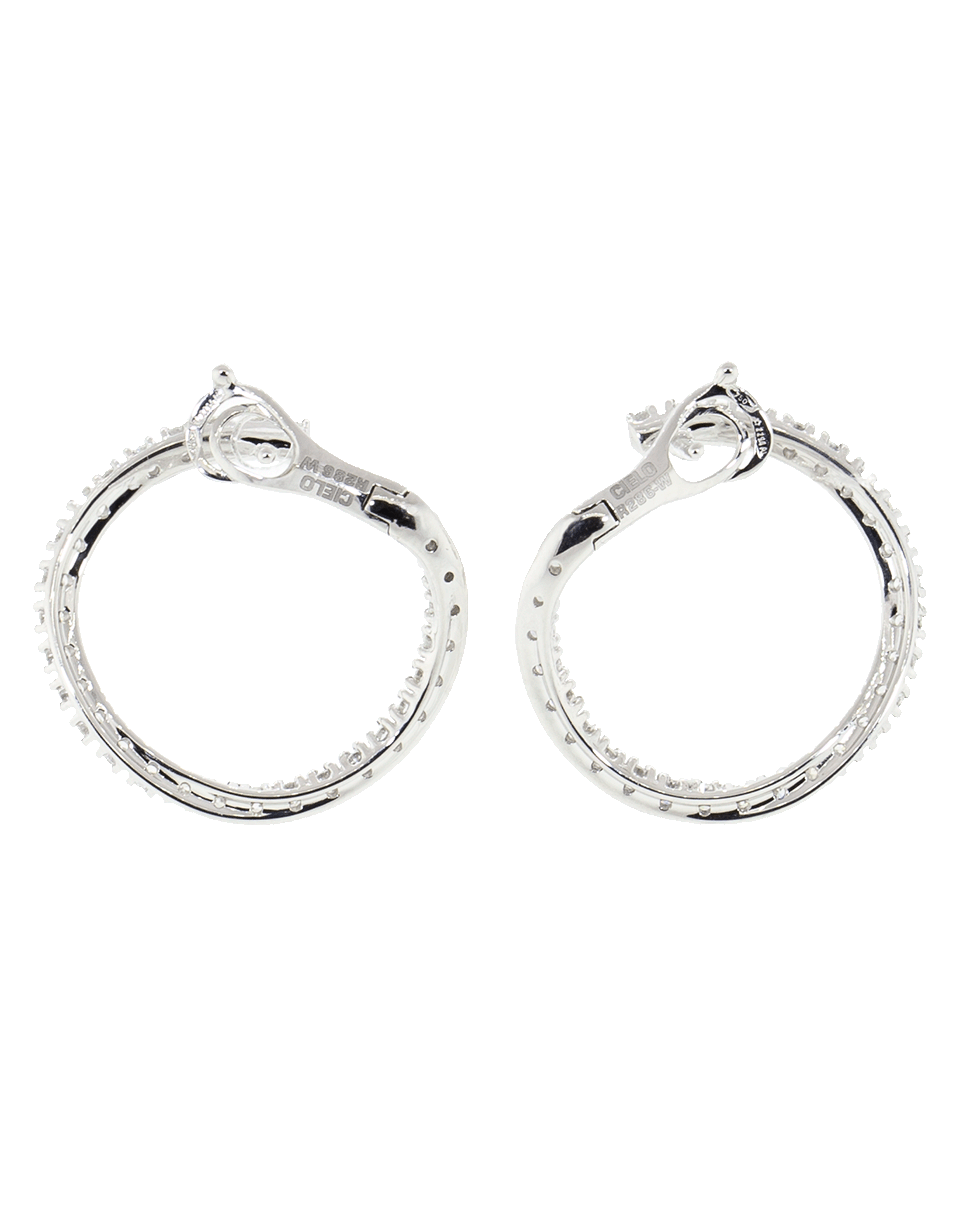 MATTIA CIELO-Rugiada Diamond Pave Circle Hoops-WHITE GOLD