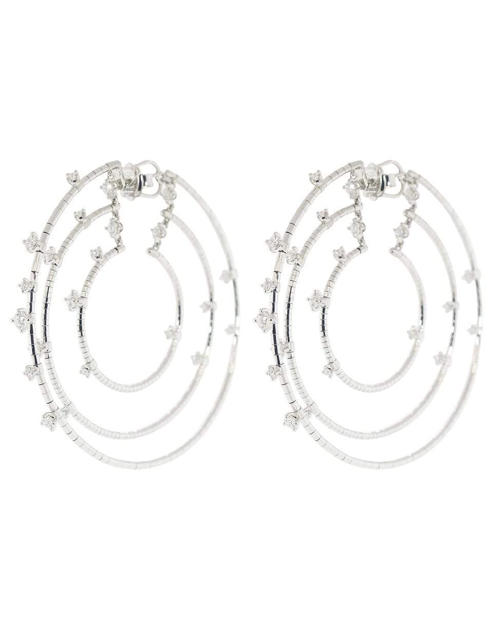 MATTIA CIELO-Rugiada Triple Diamond Echo Hoops-WHITE GOLD
