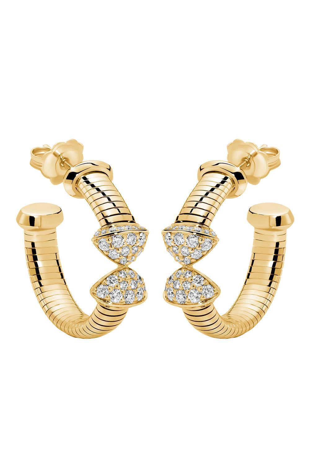 Rugiada Tubogas Diamond Hoop Earrings-YELLOW GOLD-JEWELRYFINE JEWELEARRING-MATTIA CIELO
