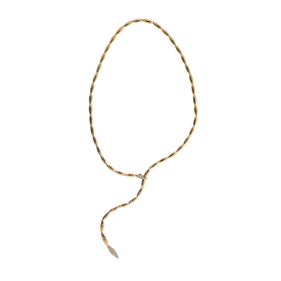 MATTIA CIELO-Ghiaccio Diamond Pave Lariat Necklace-ROSE GOLD