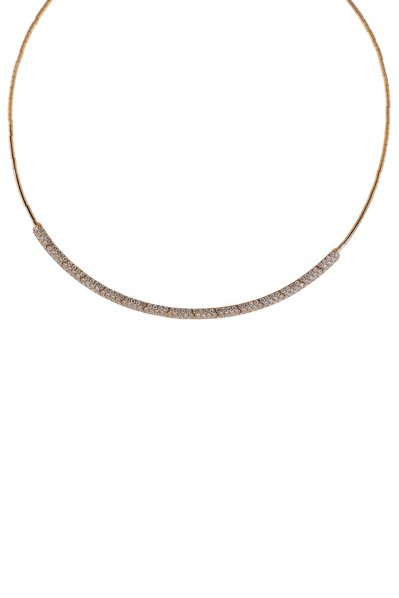 MATTIA CIELO-Rugiada Diamond Pave Collar-ROSE GOLD