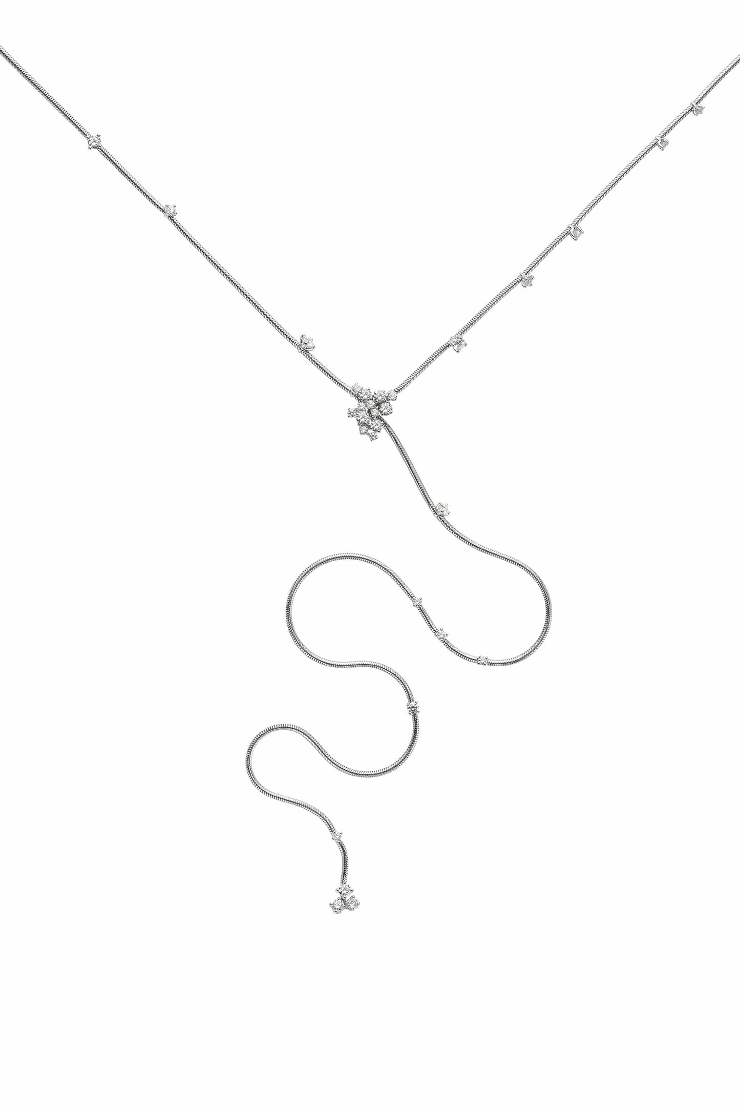 MATTIA CIELO-Rugiada Diamond Collier Y Necklace-WHITE GOLD