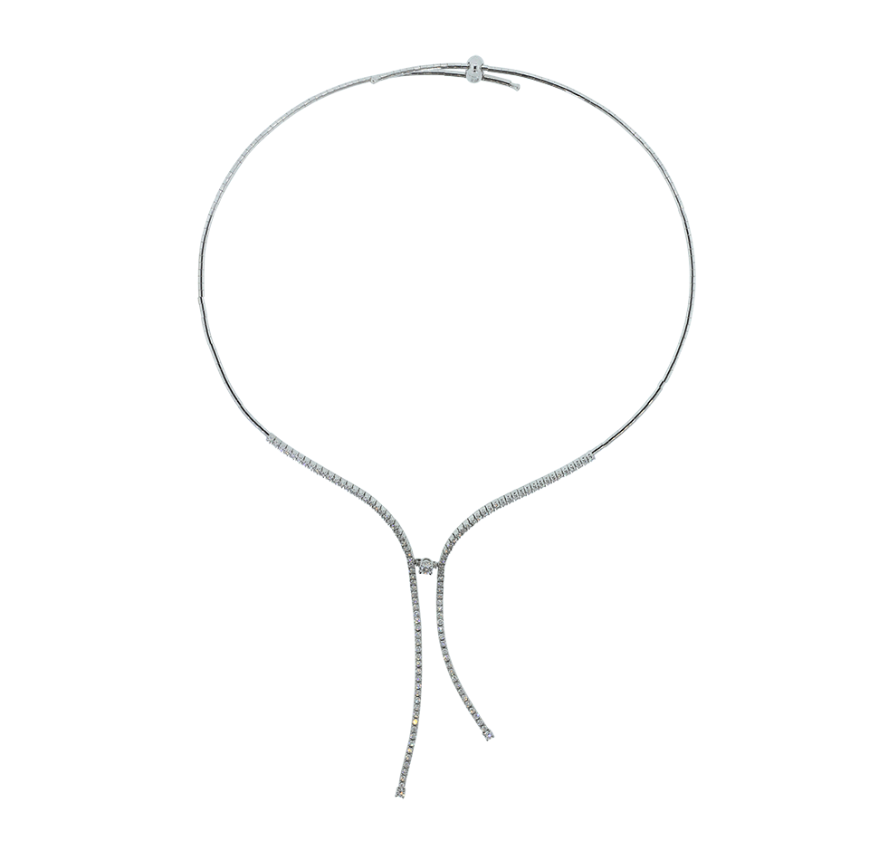 MATTIA CIELO-Rugiada Diamond Drop Necklace-WHITE GOLD