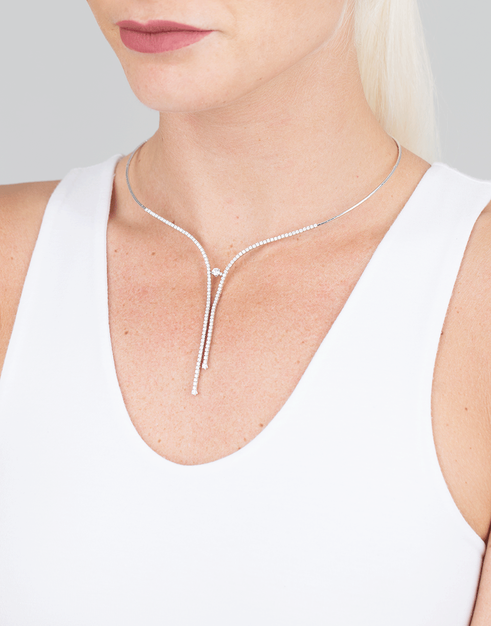 MATTIA CIELO-Rugiada Diamond Drop Necklace-WHITE GOLD